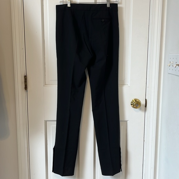 Badgley Mischka Black Pants with buttons on the lower sides. Size 4 - Picture 2 of 7
